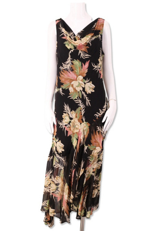 1990s Floral Bias Cut Dress Selected By Ritual Vintage