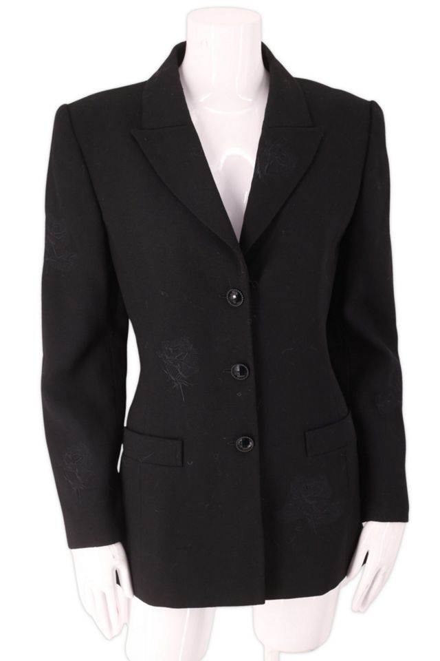 1990s Byblos Rose Embroidered Blazer Selected By Ritual Vintage Free People