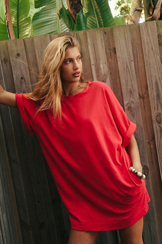 Essential Extreme Tee Mini by free-est at Free People in Atlas Red, Size: XS