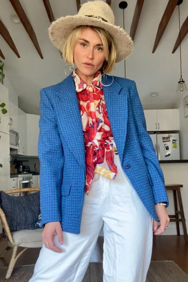 Pendleton plaid blazer best sale