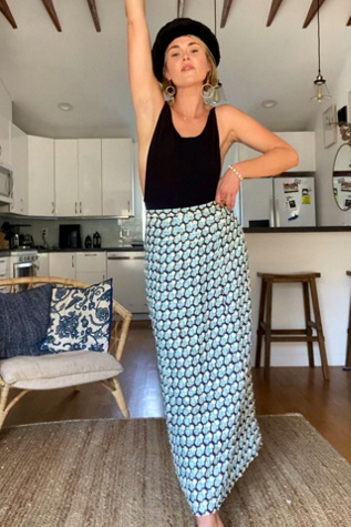 Vintage Maxi Knit 1960s Skirt Selected by Kikos Kloset