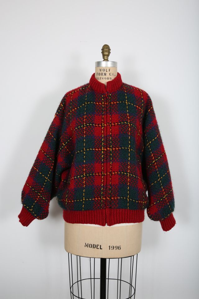Vintage MultiColor Plaid Knit Jacket Selected by Love Rocks
