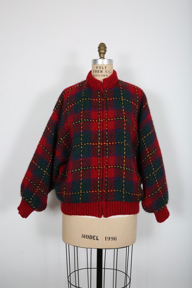 Vintage MultiColor Plaid Knit Jacket Selected by Love Rocks Vintage