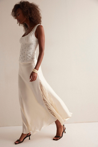 Make You Mine Half Slip by Intimately at Free People in Cream, Size: Medium