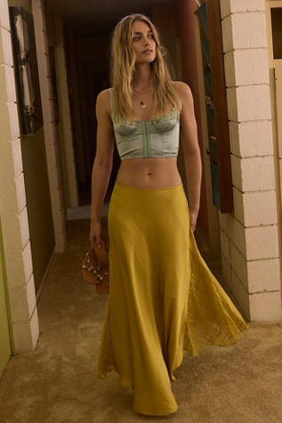 Make You Mine Half Slip by Intimately at Free People in Green, Size: L