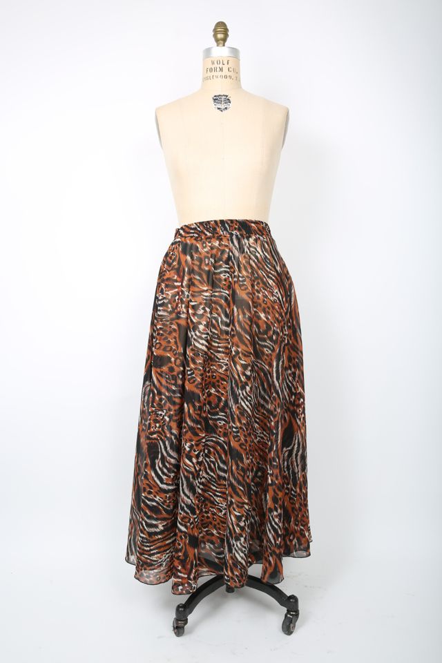 Vintage Leopard Print Sheer Skirt Selected by Love Rocks Vintage