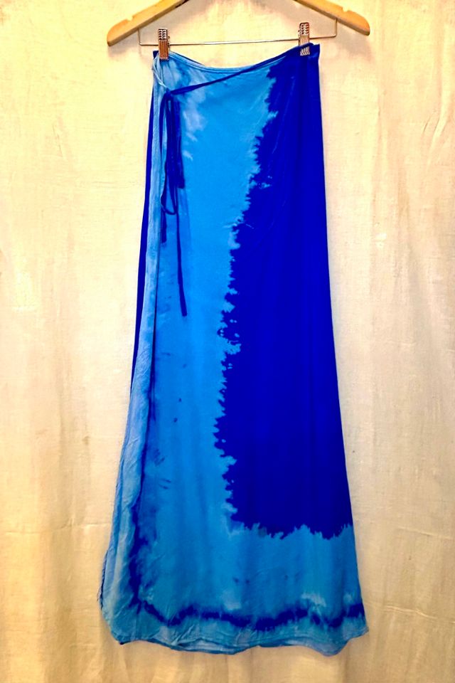 Blue Vintage Wrap Over Skirt S