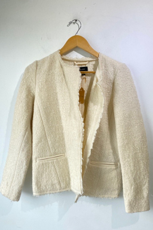 Isabel Marant White Wool Cardigan by The Curatorial Dept. | Free People