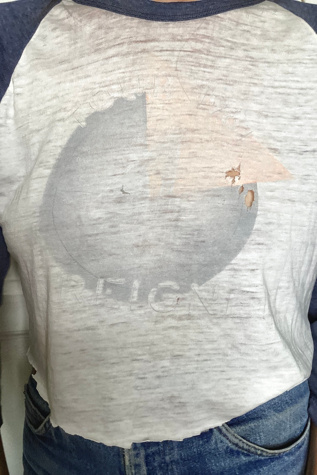 Well Worn 1981 Foreigner Tour Raglan Selected by Cherry