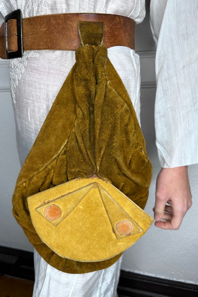 1970s Leather Belt with Suede Satchel Selected by Cherry #1