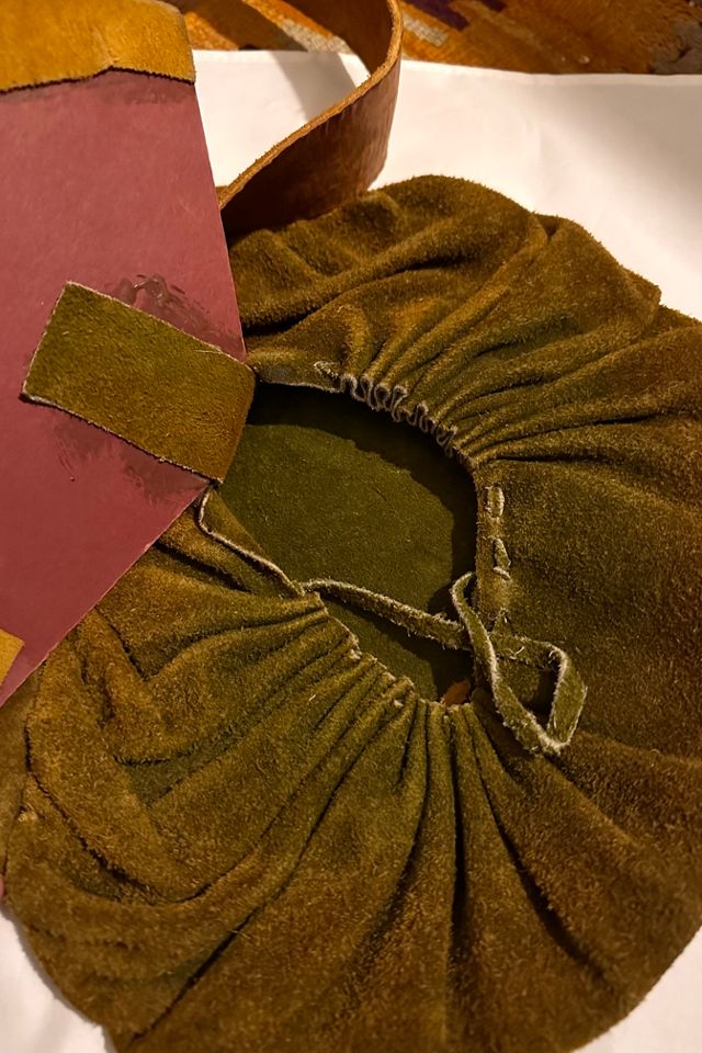 1970s Leather Belt with Suede Satchel Selected by Cherry #2