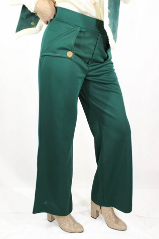 Vintage Bushwacker Womens Western 80s Suede Forest Green Pants High Waist  4NWT