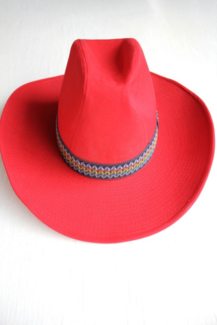 Женский головной убор Moons + Junes Vintage 1980s Vintage Western Red Cowboy Hat Selected, цвет: Красный — фото 2