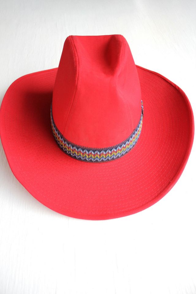 1980s Vintage Western Red Cowboy Hat Selected By Moons + Junes Vintage #1