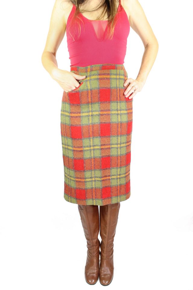 1960s Holiday Plaid Skirt Selected By Moons + Junes Vintage #2