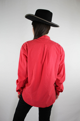 Женская рубашка Moons + Junes Vintage 1980s Red Western Star Fringe Shirt Selected, цвет: Красный — фото 3