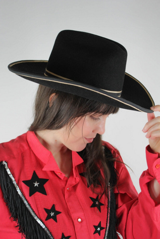 Женская рубашка Moons + Junes Vintage 1980s Red Western Star Fringe Shirt Selected, цвет: Красный — фото 4