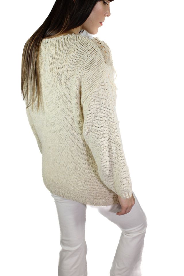 Shaggy Fringe Layered Crochet Woven Sweater Selected By Moons + Junes Vintage #2
