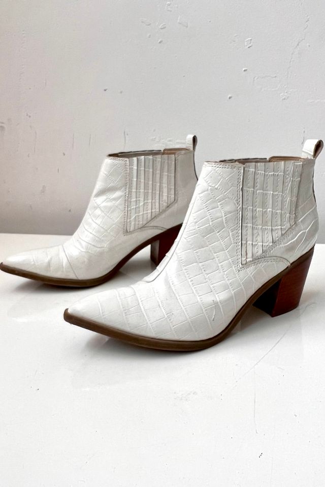 Marc fisher crocodile leather booties sale