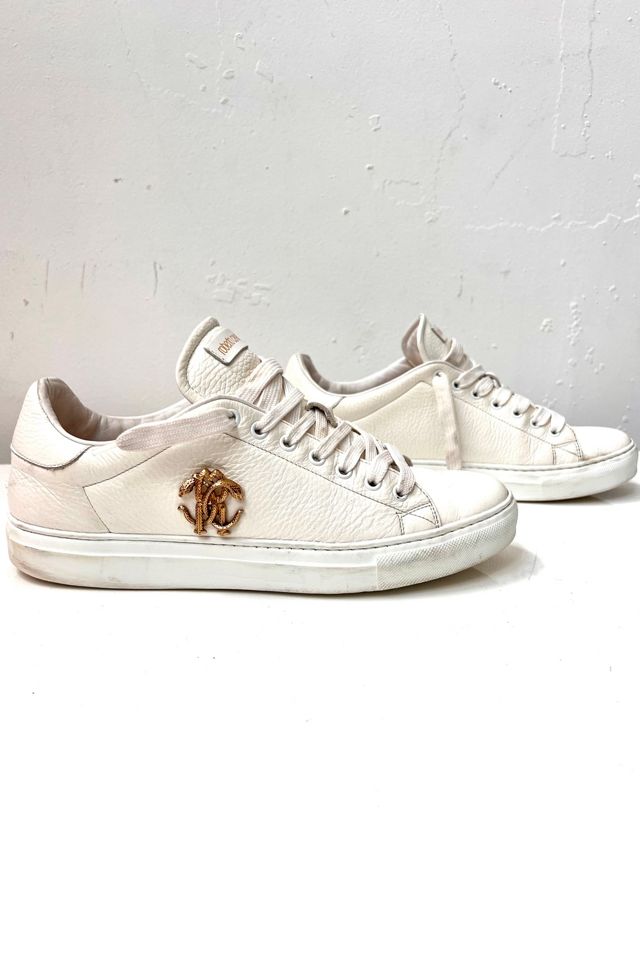 Leather trainers Just Cavalli Silver size 8 US in Leather - 26725463