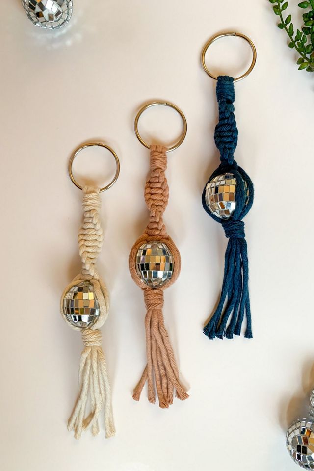 Macramé  Disco Ball Car Charm #4