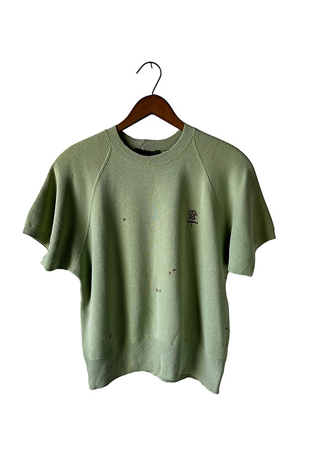 Vintage 1960's Short Sleeve Sweatshirt With Hand Painted Vintage 1960's Short Sleeve Sweatshirt With Hand Painted