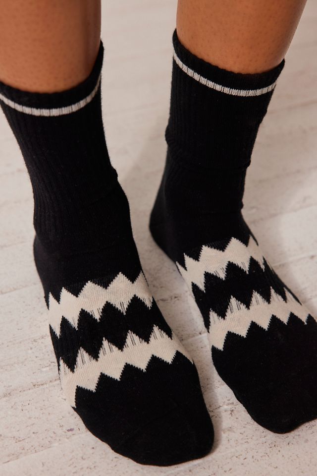 Chaussettes basses motifs zigzag Happy #1