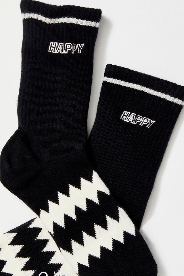 Chaussettes basses motifs zigzag Happy #3