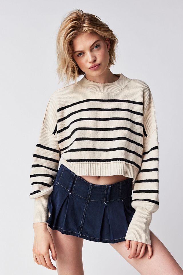 Easy Street Stripe Crop Pullover