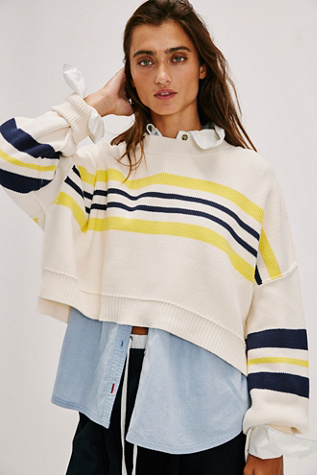 Easy Street Stripe Crop Pullover product page