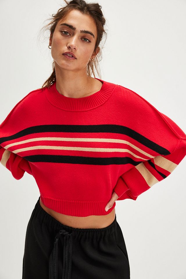 Easy Street Stripe Crop Pullover #1