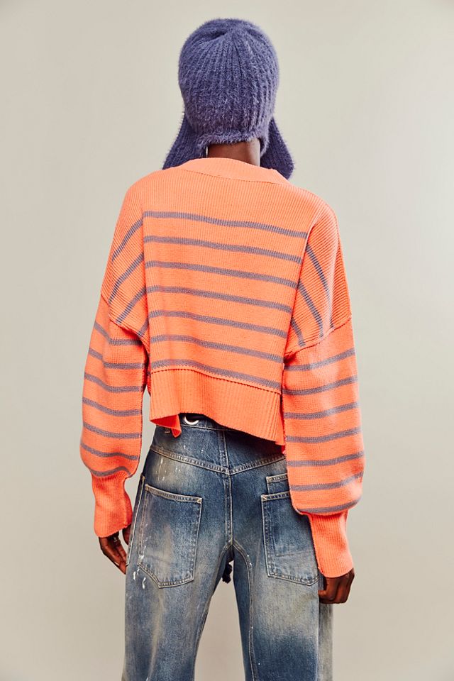 Easy Street Stripe Crop Pullover