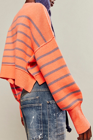 Easy Street Stripe Crop Pullover