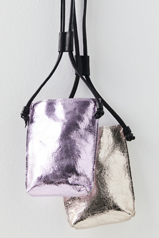 Mini Holographic Glitter Crossbody Bag - Silver