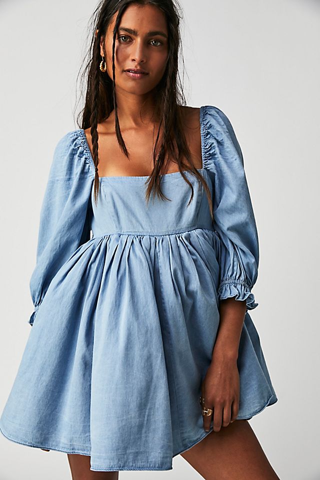 free people denim babydoll dress Sonora Mini | Style Denim mini dress with A everydaymandk on LTK