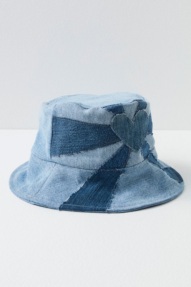 NEW Free People Distressed Denim Bucket Hat Darling Denim Bucket Hat | Free People UK main image 4