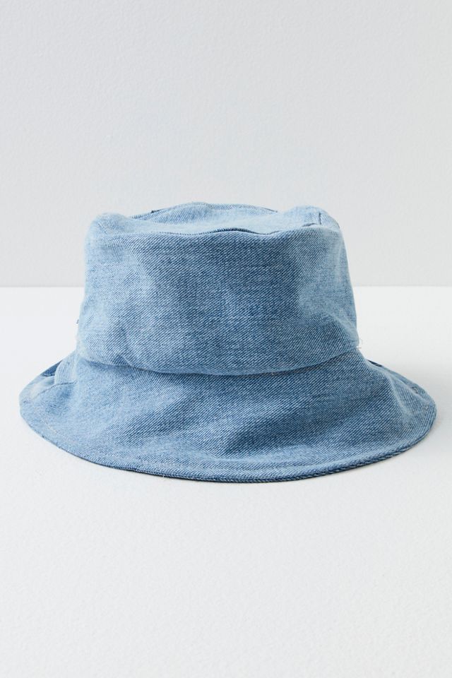 NEW Free People Distressed Denim Bucket Hat Darling Denim Bucket Hat | Free People UK main image 3