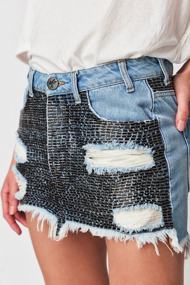 OneTeaspoon Railed Sequin Junkyard Mini Skirt #2