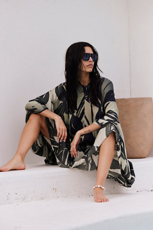 Palm Shadow Maxi Kaftan