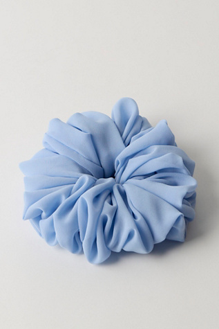 Chiffon Jumbo Scrunchie by Kaxi Co. at Free People in Blue