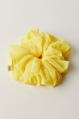 Chiffon Jumbo Scrunchie By Kaxi Co. At Free People In Sunshine Yellow