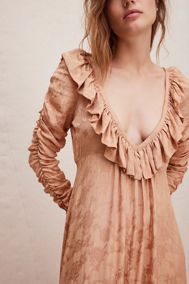 byTiMo Jacquard Ruffle Gown