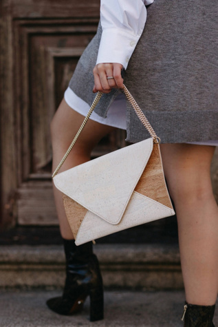 Женский клатч Tiradia Cork Tiradia Date Night Clutch, цвет: Белый — фото 1