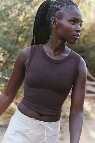 Free Throw Muscle Tank Top by FP Movement at Free People, Cocoa, M/L