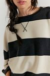 Classic Striped Oversized Crewneck