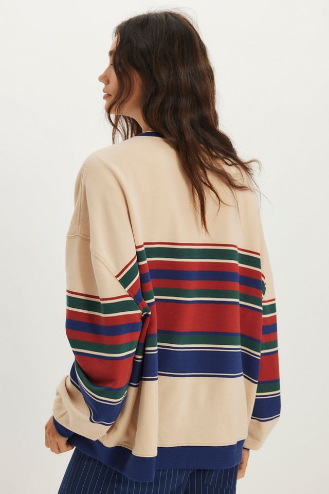 Classic Striped Oversized Crewneck #1