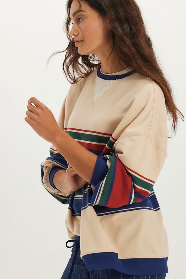Classic Striped Oversized Crewneck #3