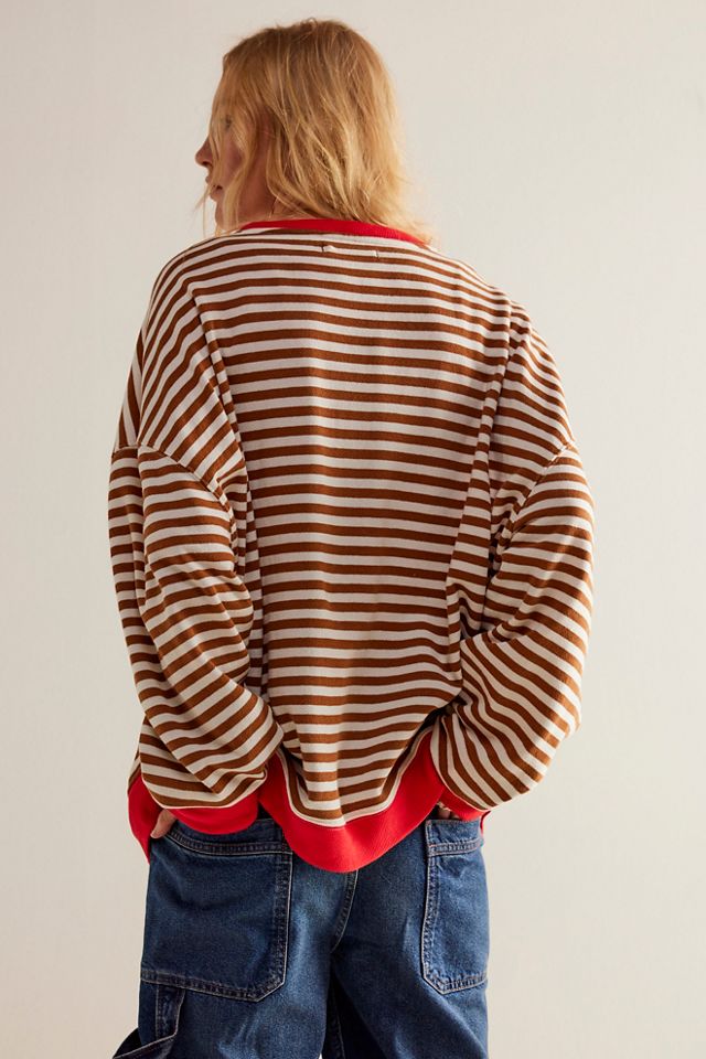 Classic Striped Oversized Crewneck #2