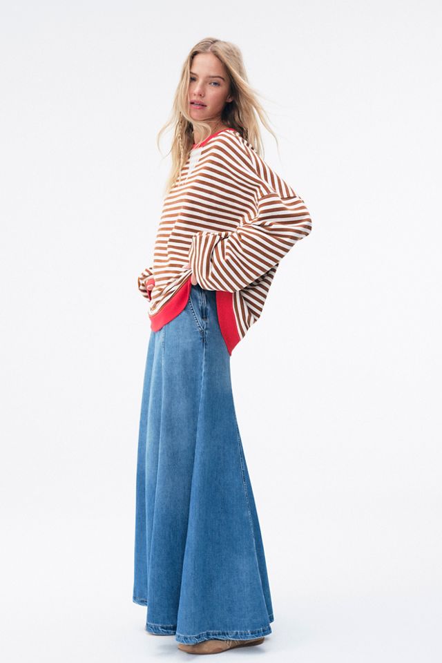 Classic Striped Oversized Crewneck #1