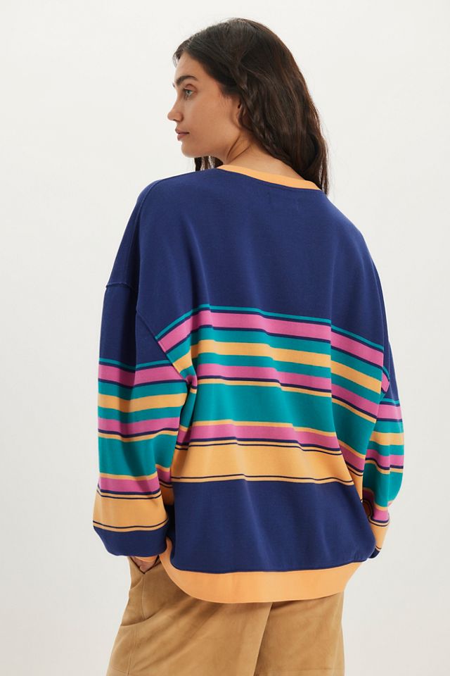 Classic Striped Oversized Crewneck #1